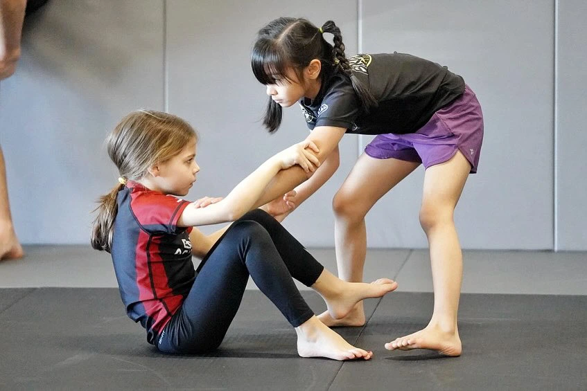 Kids training Jiu Jitsu at Brabo Academy in Virginia Beach