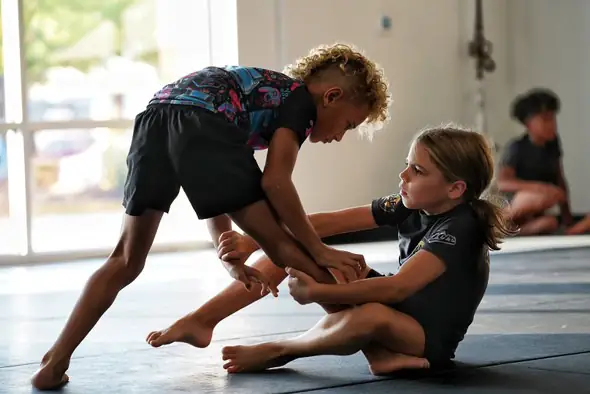 Members training Brazilian Jiu Jitsu at Brabo Academy in Virginia Beach