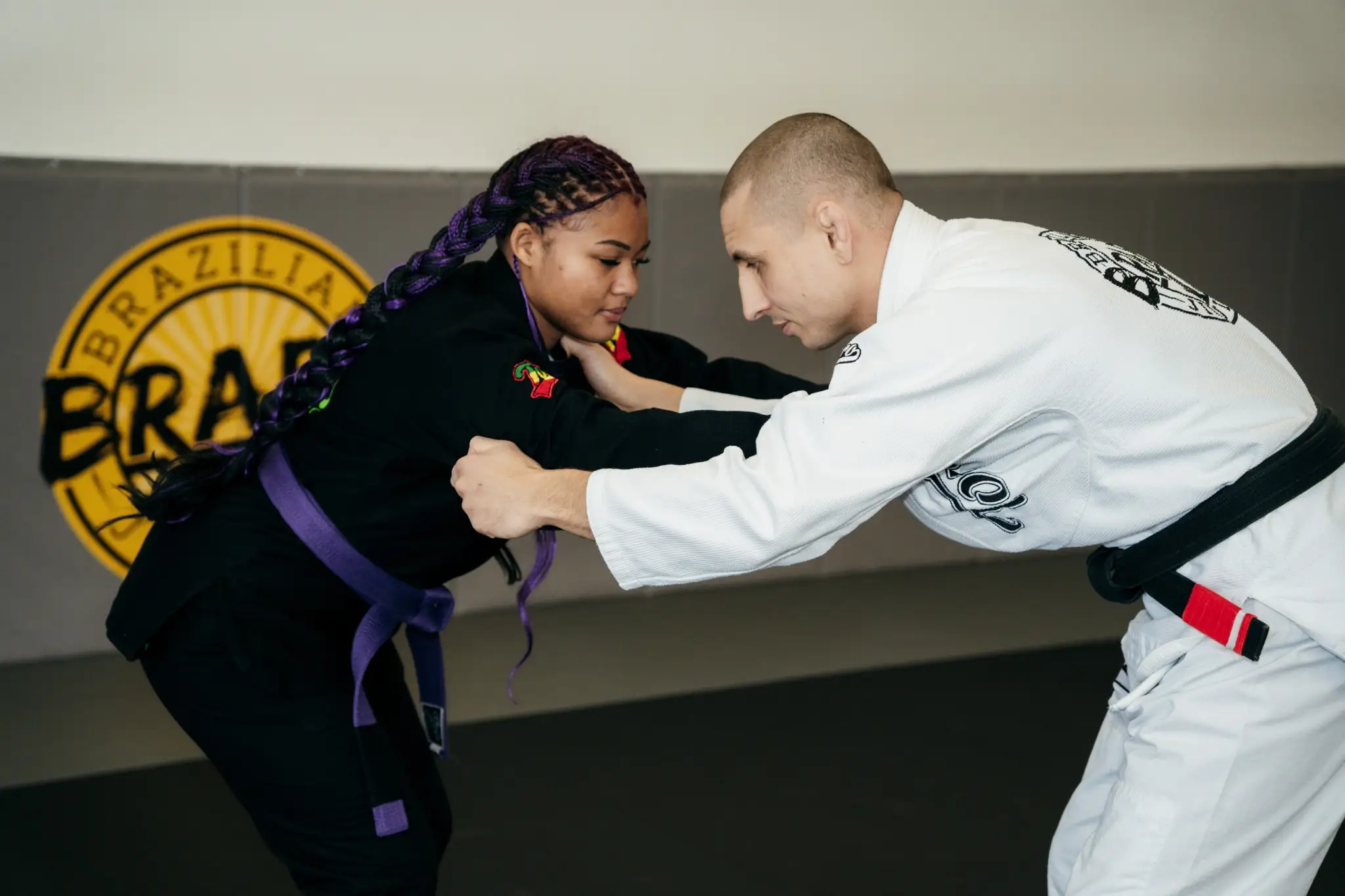 Adults training Brazilian Jiu Jitsu at Brabo Academy in Virginia Beach